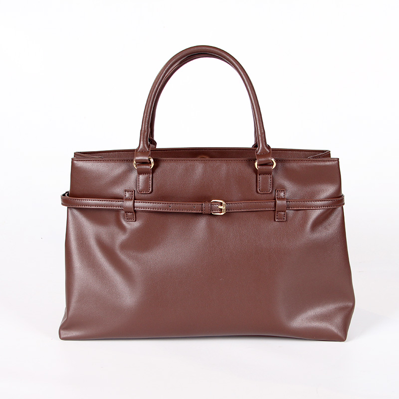 Custom Manufacturing Brown PU Leather Tote Bag for Women13