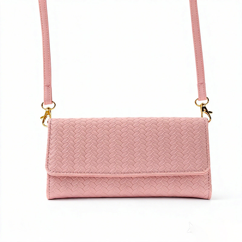 Custom Manufacturing Ladies Pink PU Leather Wallet Purse3