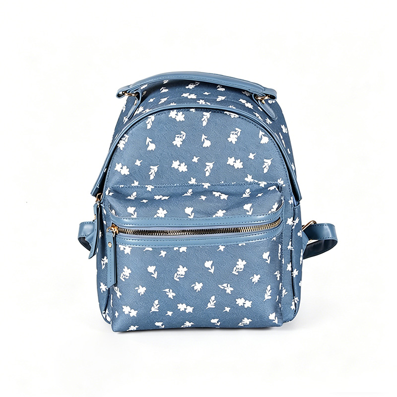 Stock Blue Demin Flower Backpack Purse Ladies Rucksack Travel Shoulder Bag Casual Daily Backpack ZBCA872