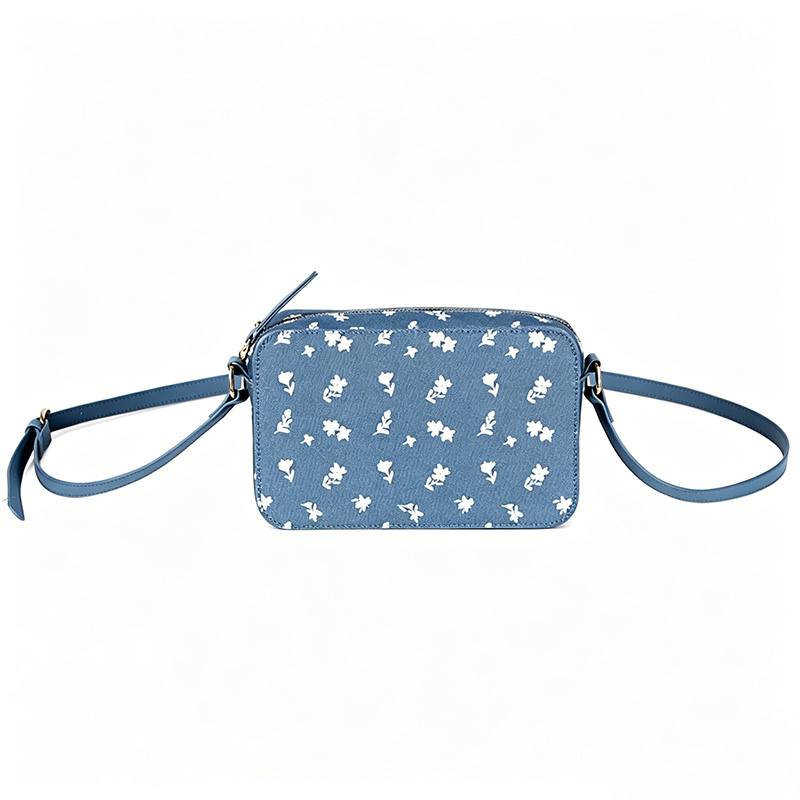 Stock Denim Flower Blue Crossbody Bags for Women Stylish Camera Bag Lightweight Medium Size Shoulder Purse ZBCA873