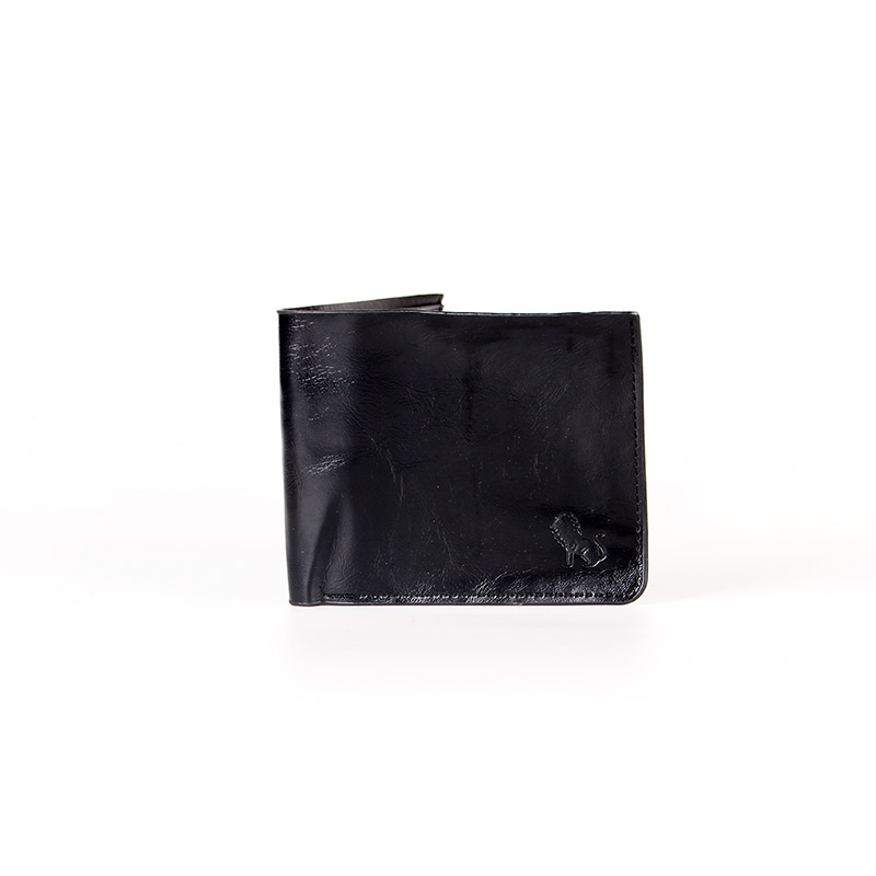 Stock Black Thin Bifold Wallet Credit Card Holder for Men with Coin Pocket Minimalist Wallet ZBWA1147-3