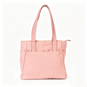 Pink Lightweight Puffy Tote Bag for Women Shoulder Bag Handbag for Travel, Work, Gym Bag ZBCA1085