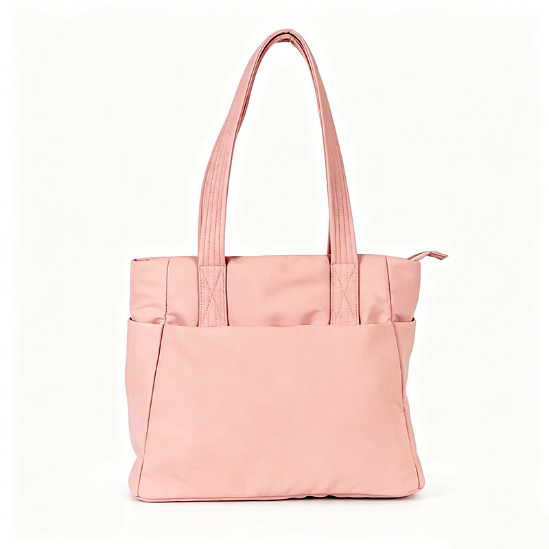 Pink Lightweight Puffy Tote Bag for Women Shoulder Bag Handbag for Travel, Work, Gym Bag ZBCA1085