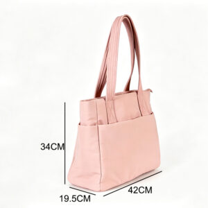 Pink Lightweight Puffy Tote Bag for Women Shoulder Bag Handbag for Travel, Work, Gym Bag ZBCA1085