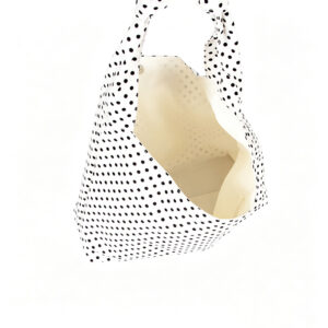 Bolso de lunares para mujer, bolso de mano de lona elegante para el día a día, bolso de hombro estilo retro, bolso hobo espacioso para llevar debajo del brazo ZBCA1091