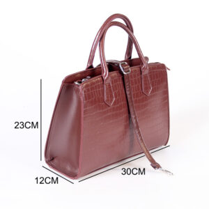 Popular Crocdile Handbags for Women, Trendy Satchel Tote Purse, PU Leather Crossbody Shoulder Bag Top Handle for Ladies ZBHA1640