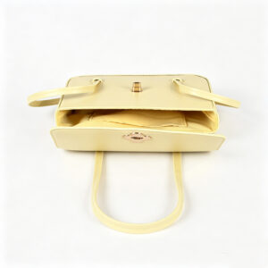 Newest Yellow Shoulder Bag for Women Pu Leather Crossbody Bag with Flower Lock Closure Purse for Work Travel ZBHA1648