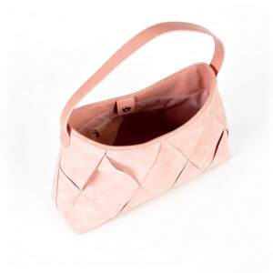 Popular Pink Woven Tote Bag for Women PU Leather Shoulder Handbag Designer Top Handle Purses ZBHA1649