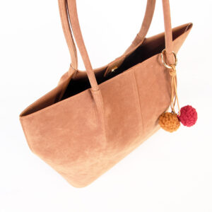 Sacs cabas en daim pour femmes, sac à main tendance à bandoulière, sac cabas souple avec pompon ZBHA1650