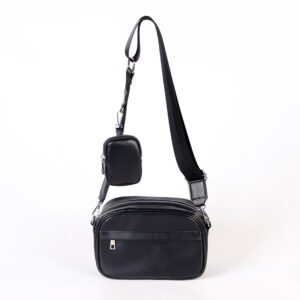Black Crossbody Bag for Women PU Leather Shoulder Bag Trendy Small Crossbody Bag With Strap Wallet ZBSH2239