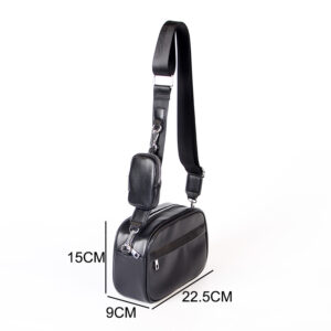 Black Crossbody Bag for Women PU Leather Shoulder Bag Trendy Small Crossbody Bag With Strap Wallet ZBSH2239