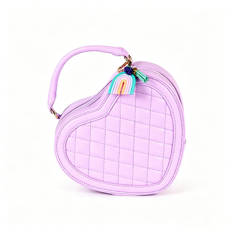Cute Pink Heart Shape Handbag for Girls Valentine’s Gift Handbag, Zip-Around Shoulder Bag for Teens ZBSM625