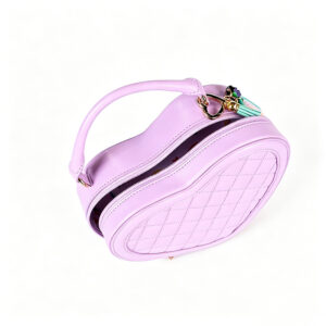 Bolsa fofa em formato de coração rosa para meninas, ideal para presente de Dia dos Namorados. Bolsa de ombro com zíper para adolescentes. ZBSM625