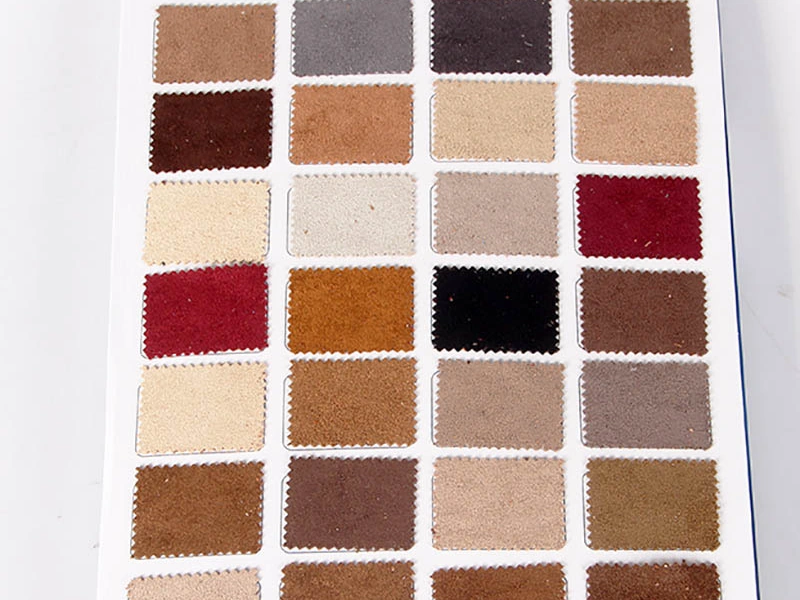 Amostras de cores do tecido de camurça Meier