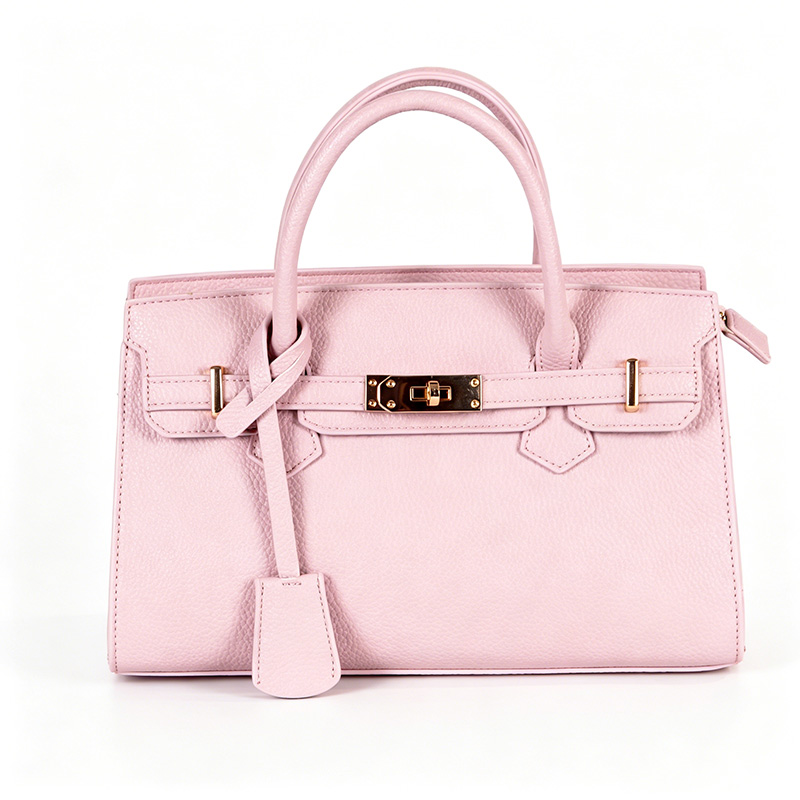 Women’s Pink Satchel Handbag Structured Top Handle Purse with Crossbody Strap Luxury Work Tote ZBHA1658