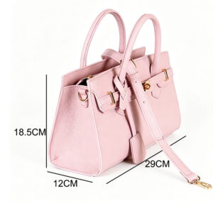 Women’s Pink Satchel Handbag Structured Top Handle Purse with Crossbody Strap Luxury Work Tote ZBHA1658