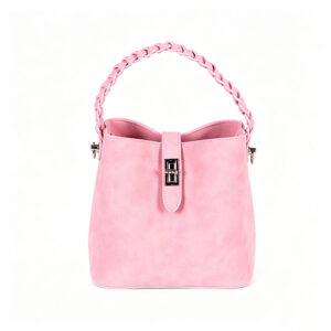 Popular Women's Pink Bucket Bag Mini PU Leather Crossbody Bag Designer Shoulder Bag With Metal Lock ZBSH2257