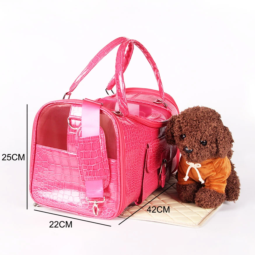 Croco PU Leather Pet Carrier