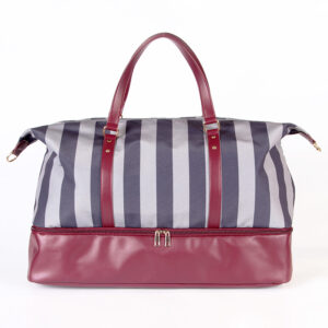 Travel Duffle Bag for Men Women, PU Leather Duffel Bag for Traveling, Large Carry on Weekender Overnight Bag with Shoe Compartment ZDU34