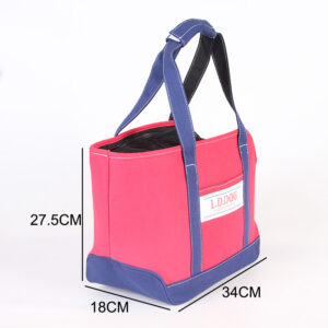 Bolsa de transporte vermelha para cães pequenos, bolsa macia com clipe de segurança para coleira, bolsa de transporte aconchegante para cães com menos de 7 kg, bolsa de ombro confortável para viagens ZPCB34