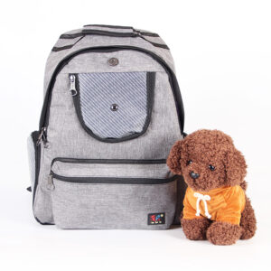 Mochila Basics para Cães e Gatos de Pequeno Porte, Bolsa de Transporte Dobrável com Tela Ventilada, Almofada Removível e Guia de Segurança ZPCB35