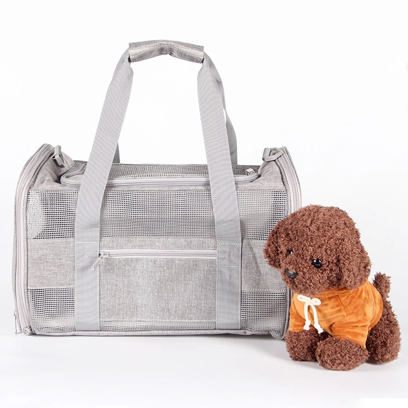 four sided mesh pet carrier