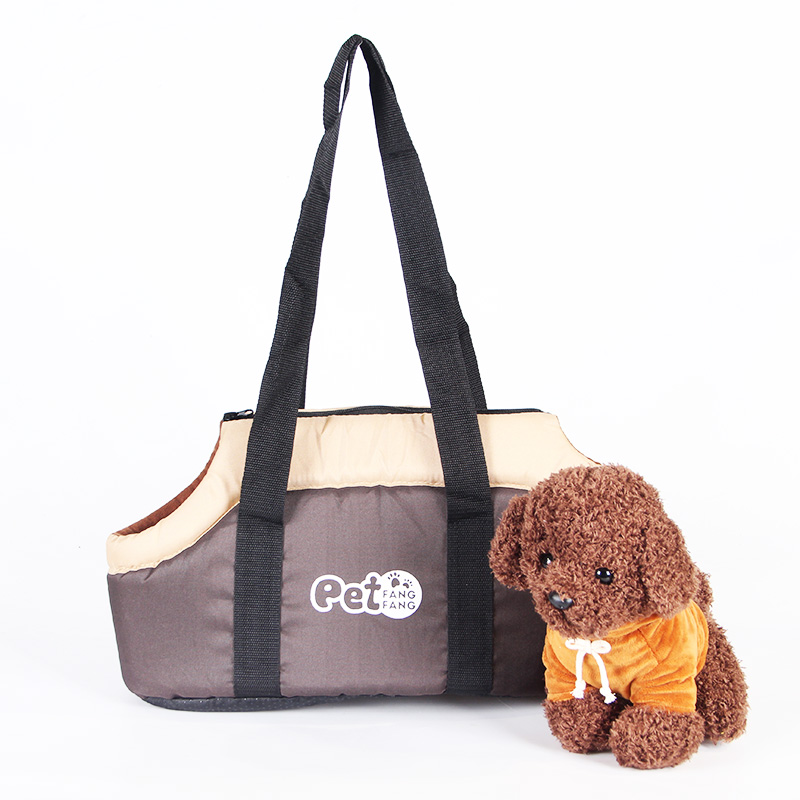 Foldable Dog Sling Carrier Portable Shoulder Handbag Nylon Natural Fabric Tote SPCB-22