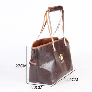 Fashion Designer PU Pet Carrier Dog Cat Carrier Purse Soft-Sided Pet Tote Bag for Small Dogs Puppy and Cats TSA Airline Approved ZPCB29