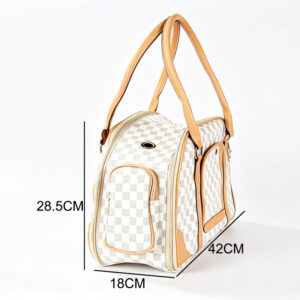 Fashion Luxury Pet Carrier Dog Carrier PU Leather Dog Handbag Dog Purse Cat Tote Bag Pet Cat Dog Hiking Bag ZPCB38