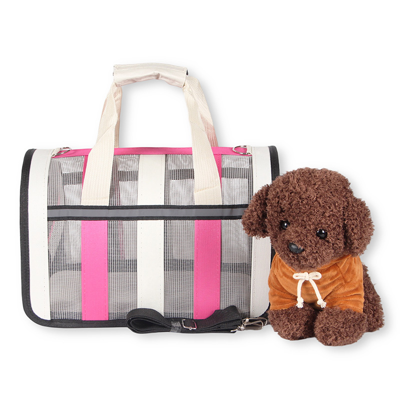 Multicolor Pet Breathable Mesh Tote Bag, Pet Hands-Free Shoulder Bag,Dog and Cat Lightweight and Comfortable Pet Shoulder Bag ZPCB42